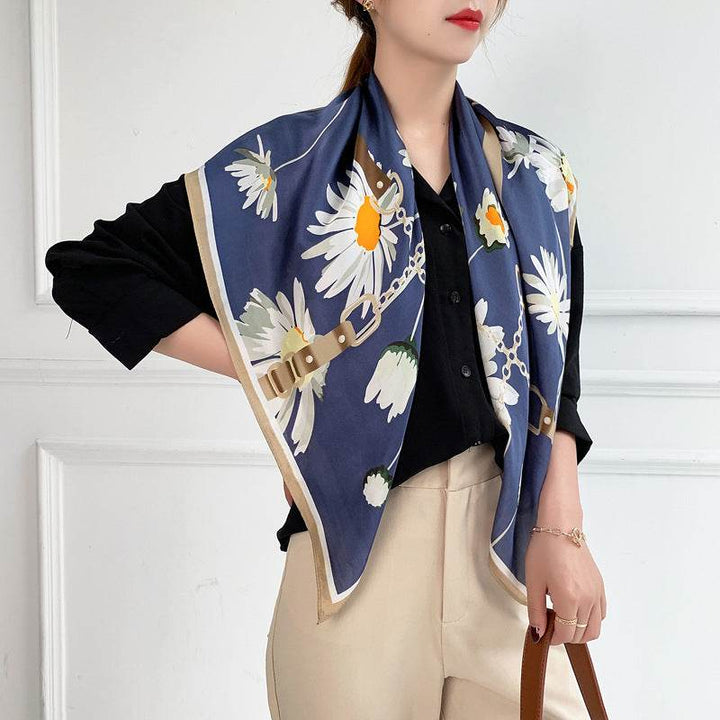 Fashion Silk Scarves Female Printing Hijab - ZEYTONCART