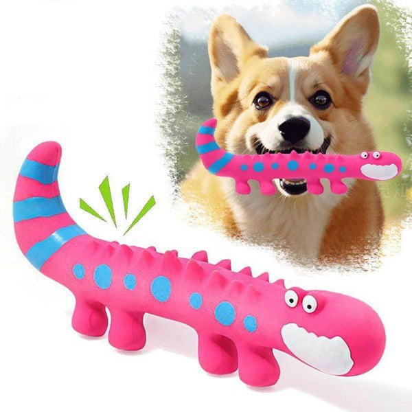 Dog Chew Toy Latex Lizard Squeaky Pet Toys For Small Medium Dogs Interactive Funny Dog Sounding Training Toy Pet Supplies - ZEYTONCART