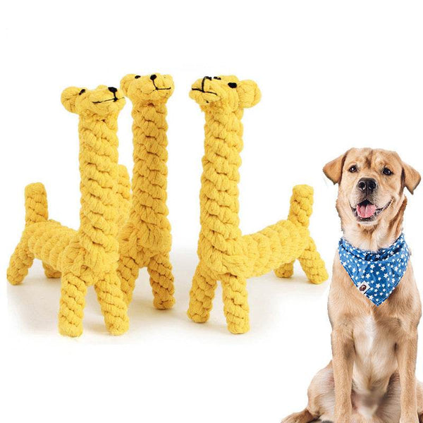 Giraffe Bite Resistant Pet Dog Chew Toys For Small Dogs Cleaning Teeth Puppy Dog Rope Knot Ball Toy Playing Animals Dogs Toys Pets - ZEYTONCART