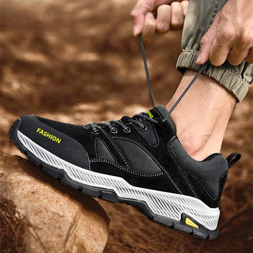Lace-up Sneakers For Men Casual Breathable Outdoor Hiking Running Sports Shoes - ZEYTONCART