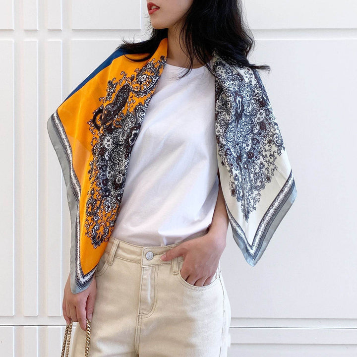 Fashion Silk Scarves Female Printing Hijab - ZEYTONCART