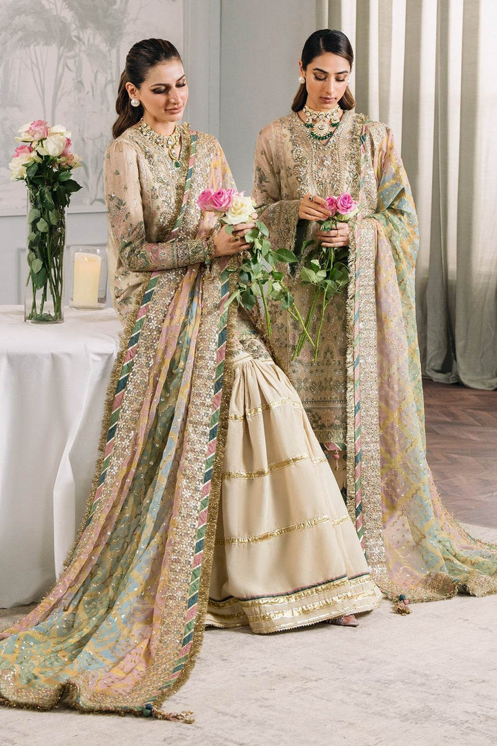 EMBROIDERED Elegant 3-Piece Ensemble in Serene Skin Tone - MASURI CH12-04 UNSTITCHED - ZEYTONCART