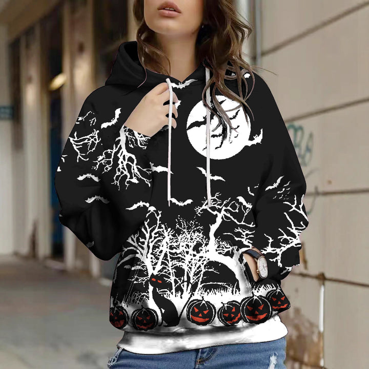 Autumn And Winter Halloween Digital Printed Hoodie - ZEYTONCART