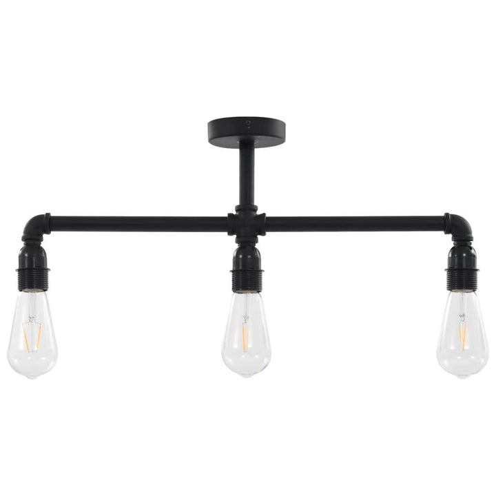 vidaXL Ceiling Lamp Black 3 x E27 Bulbs - ZEYTONCART
