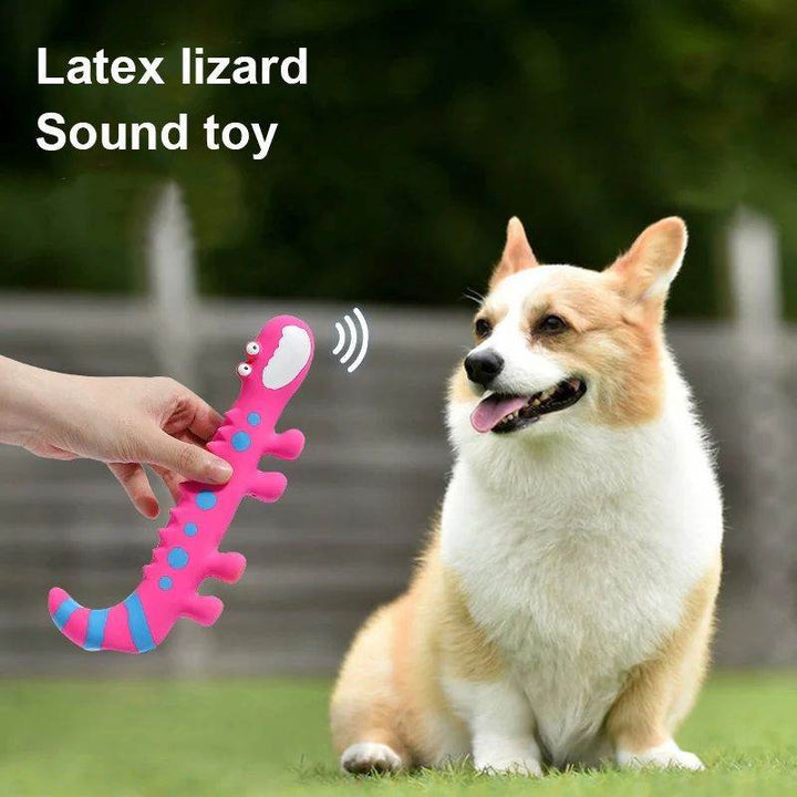 Dog Chew Toy Latex Lizard Squeaky Pet Toys For Small Medium Dogs Interactive Funny Dog Sounding Training Toy Pet Supplies - ZEYTONCART