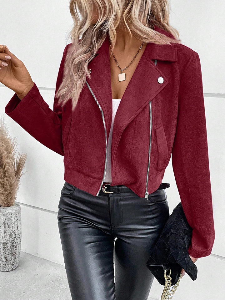 Winter Slim-fit Short Lapels Zip Jacket - ZEYTONCART