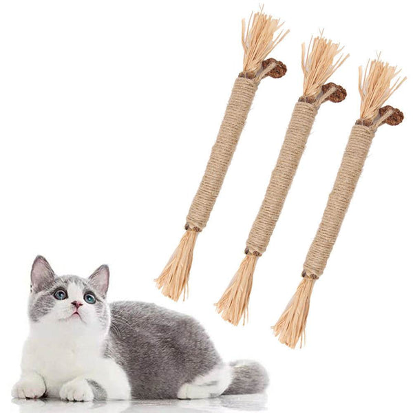 3 Pack Silvervine Sticks For Cats Cat Chew Toy For Dental Care Edible Cat Chew Sticks For Teeth Cleaning Kitty Toys For Indoor Cats - ZEYTONCART
