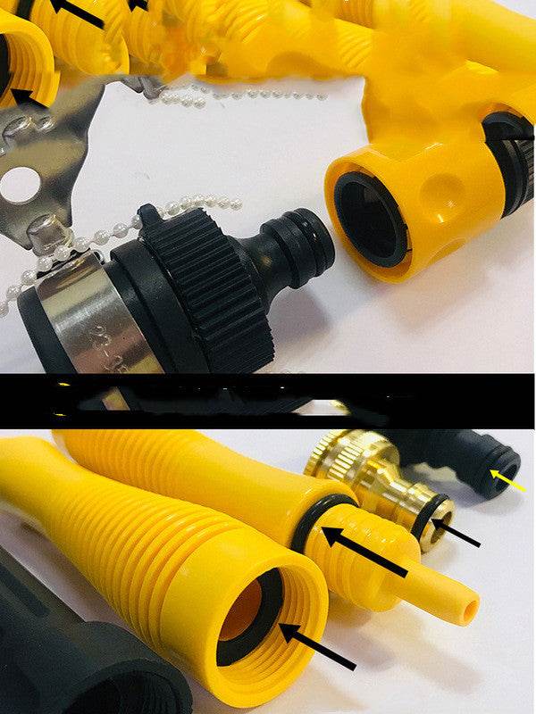 Car Wash Artifact Water Gun Hose High Pressure With Foam Pot Household Nozzle Car Brush Mop Tool Set - ZEYTONCART