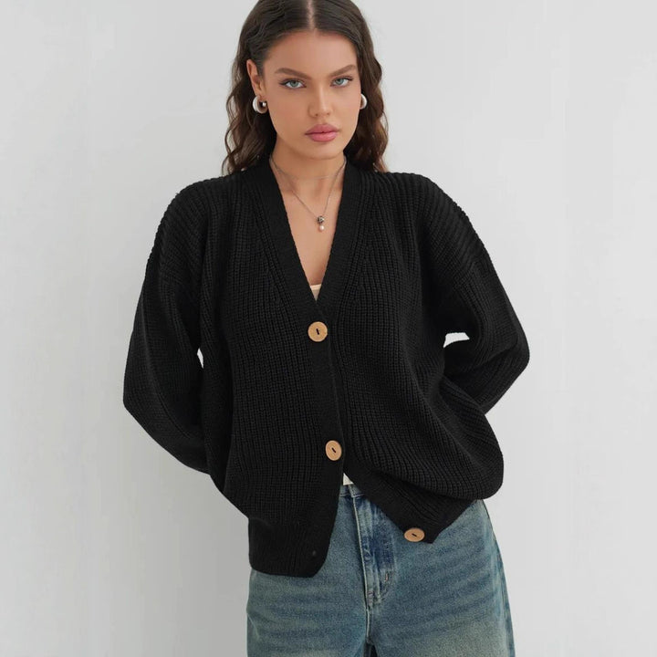 Autumn And Winter Loose Solid Color Knitted Sweater For Women Idle Style - ZEYTONCART