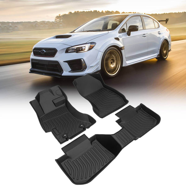 Car Floor Mats For 2012-2016 Impreza Black All-Weather TPE Rubber - ZEYTONCART