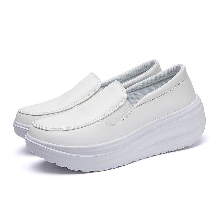Platform Loafers Chunky Heel Flat Shoes Walking Sneakers For Women - ZEYTONCART