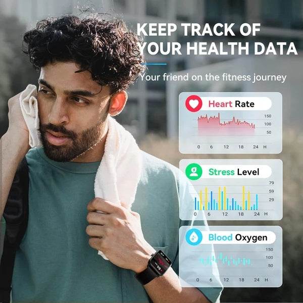 Smart Watch For Men,Alexa Built-in,Fitness Tracker With Heart Rate Sleep SpO2 Monitor,100 Sport Mode,5ATM Waterproof,Activity Trackers And Smartwatches For IOS And Android Phones - ZEYTONCART