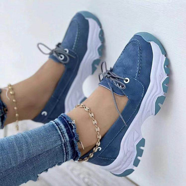 Lace-up Sneakers For Women Running Walking Sports Chunky Shoes - ZEYTONCART