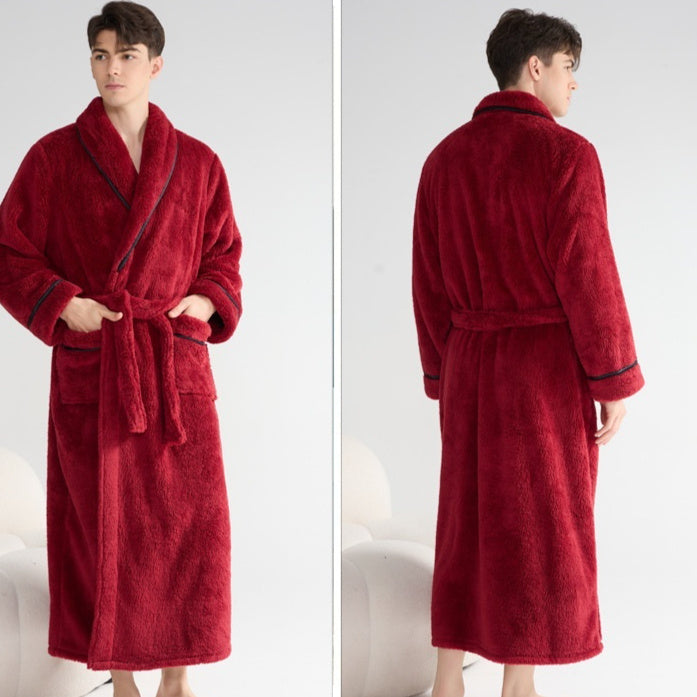 Autumn And Winter Thick Night-robe Couple Style - ZEYTONCART