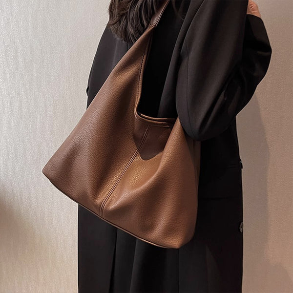Large Capacity Portable Cattle Leather Bag Women - ZEYTONCART