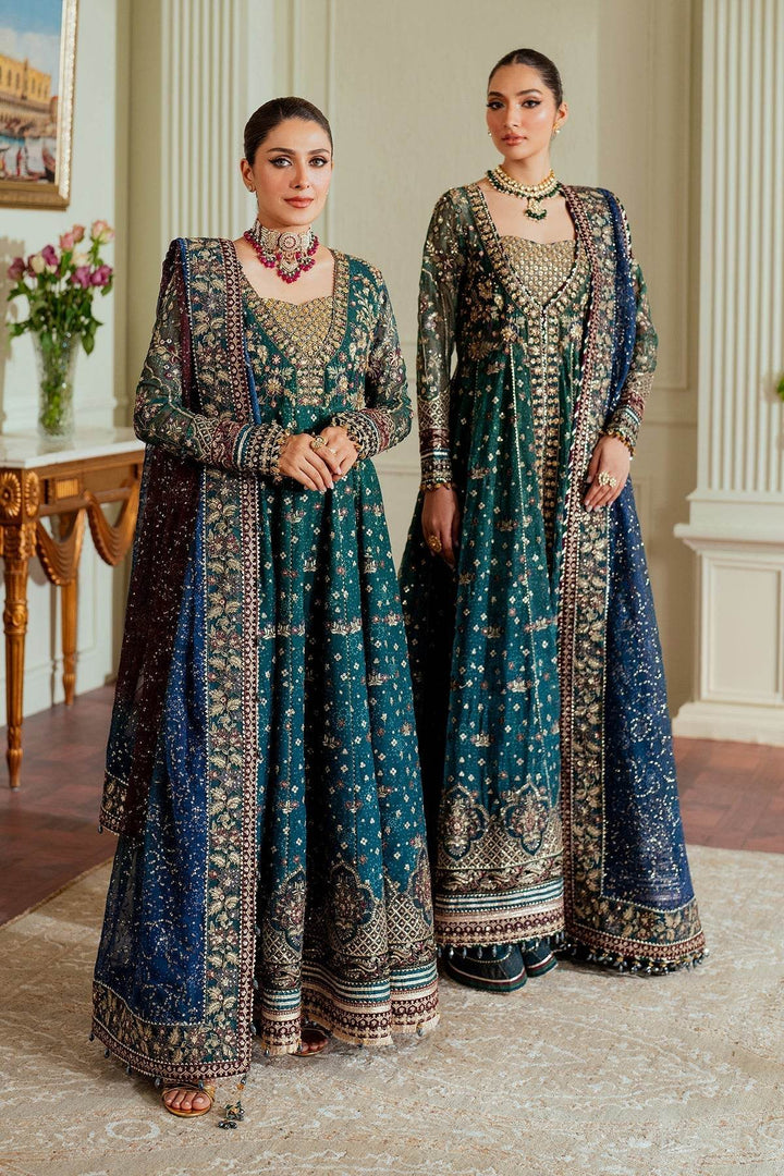 Luxurious 3-Piece Chiffon Ensemble – Chunri Elegance with Heirloom Craftsmanship EMBROIDERED CHIFFON CH13-03 UNSTITCHED - ZEYTONCART