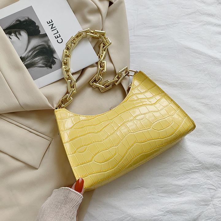 Fashion Acrylic Chain Underarm Bag - ZEYTONCART