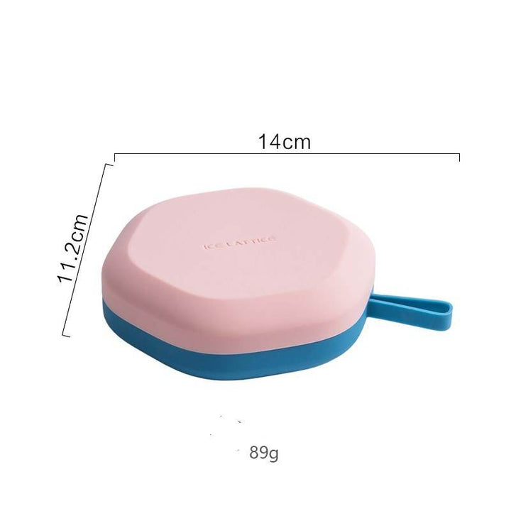 Silicone 12 Cavity Hexagon 3D Ice Mold DIY Popsicle Mould Ice Cream Makers Storage Box - ZEYTONCART