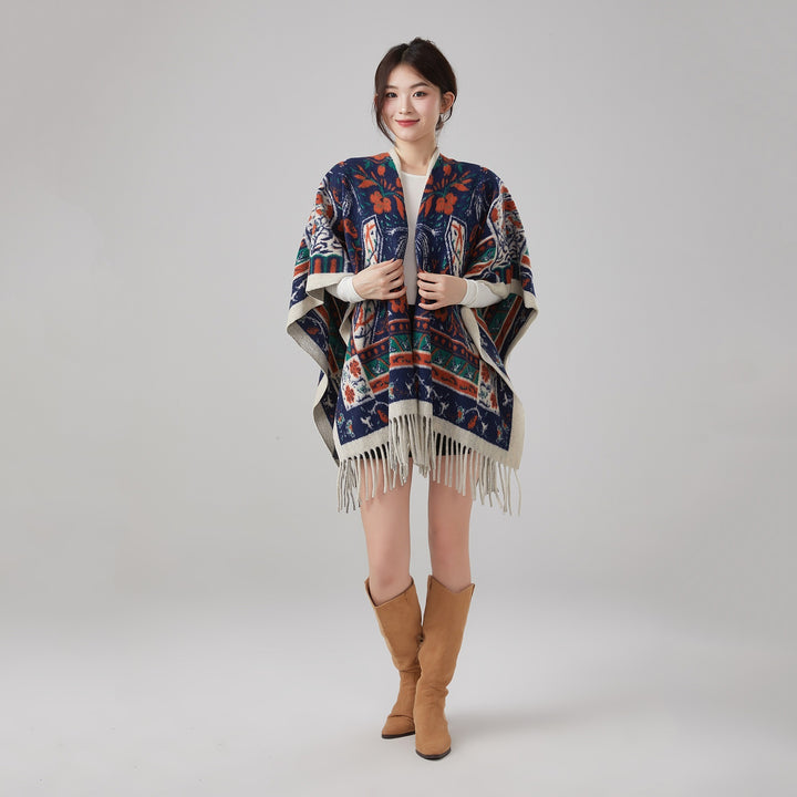 Autumn And Winter Ethnic Style Warm Shawl - ZEYTONCART
