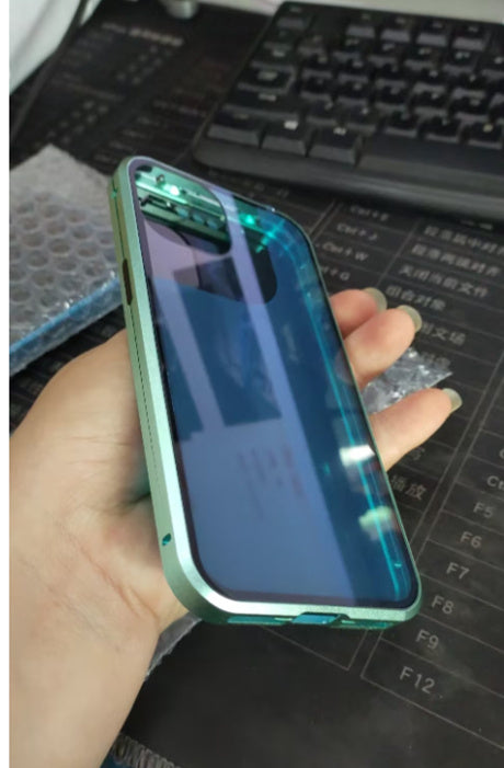 Anti-peep Magnetic Protective Shell Magnetic Privacy Glass Phone Case - ZEYTONCART