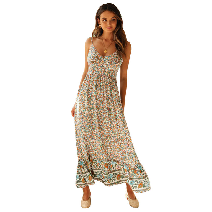 High waist floral dress - ZEYTONCART