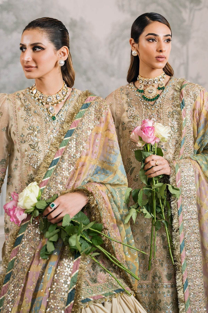 EMBROIDERED Elegant 3-Piece Ensemble in Serene Skin Tone - MASURI CH12-04 UNSTITCHED - ZEYTONCART