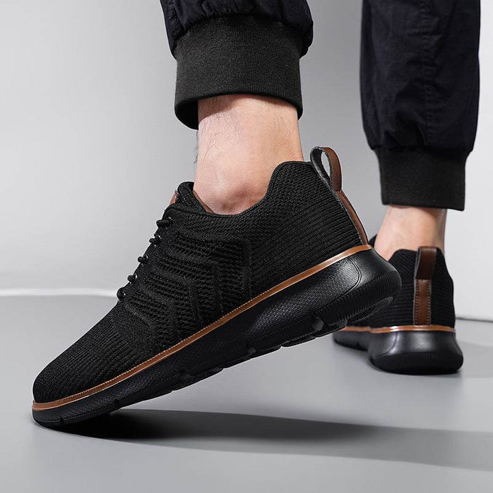 Fashion Lace-up Mesh Sneakers Casual  Flying Woven Walking Sports Shoes For Men - ZEYTONCART