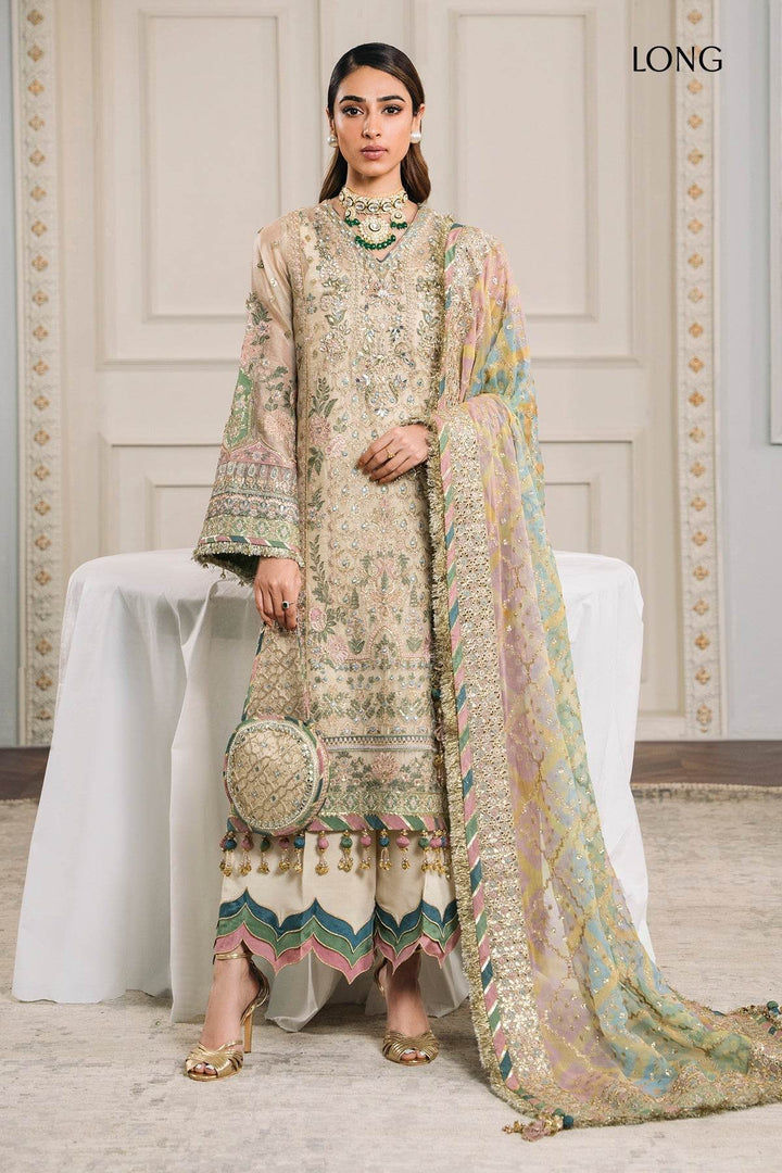 EMBROIDERED Elegant 3-Piece Ensemble in Serene Skin Tone - MASURI CH12-04 UNSTITCHED - ZEYTONCART