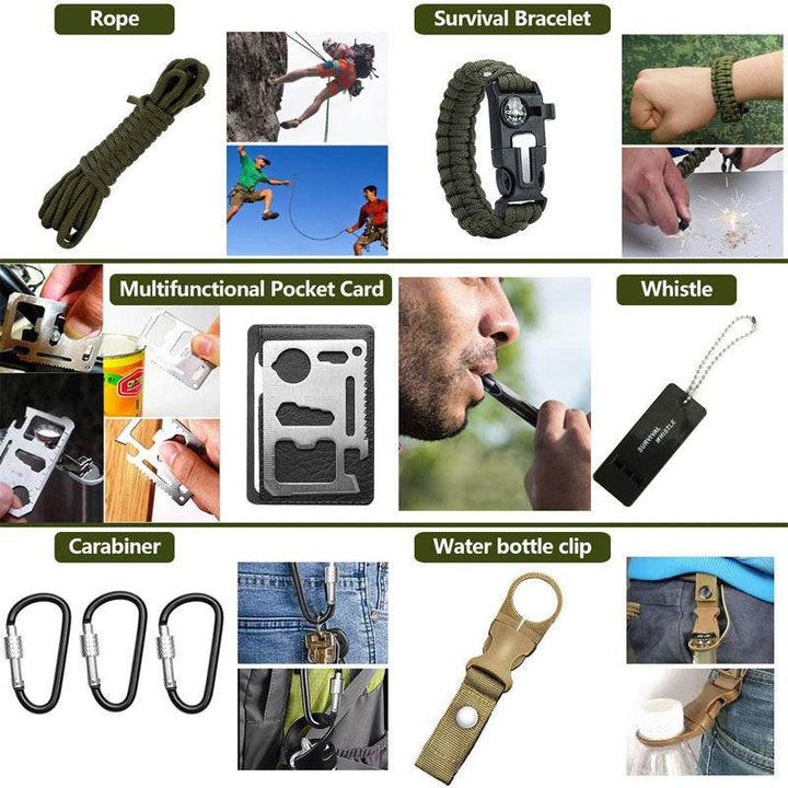 Wilderness Survival First Aid Outdoor Survival Emergency Kit - ZEYTONCART