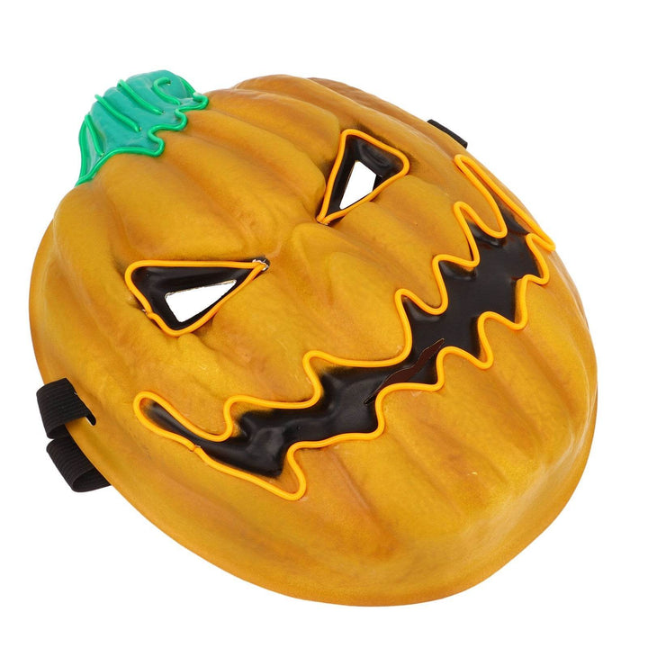 Halloween Pumpkin Mask 3 Lighting Modes LED Luminous Novelty Scary Party Pumpkin Head Face Mask for Adult Kids Men Women - ZEYTONCART