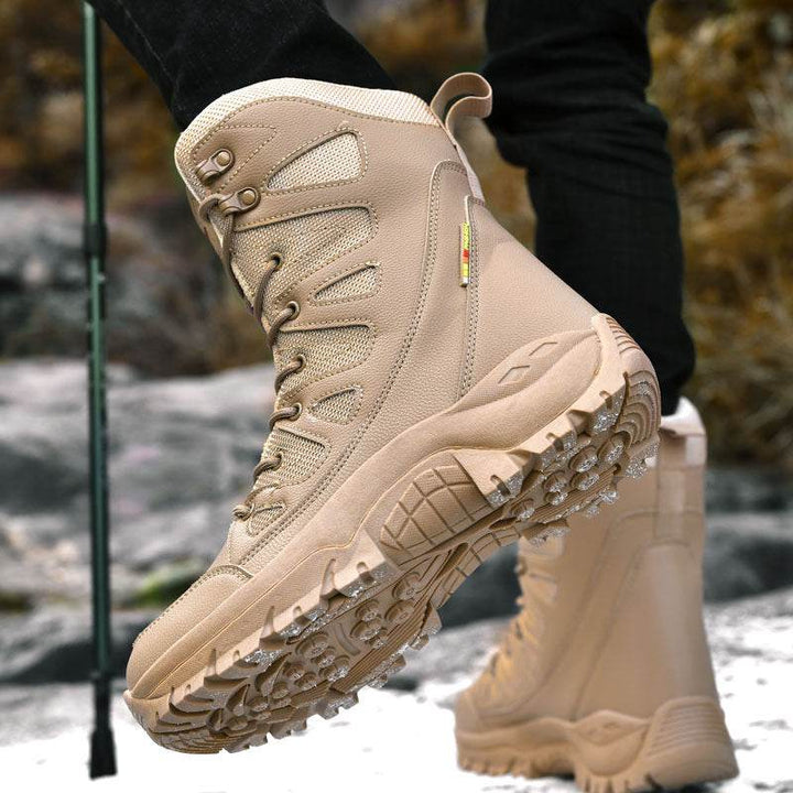 Hi-top Hiking Shoes Men's Breathable Sneaker Platform - ZEYTONCART