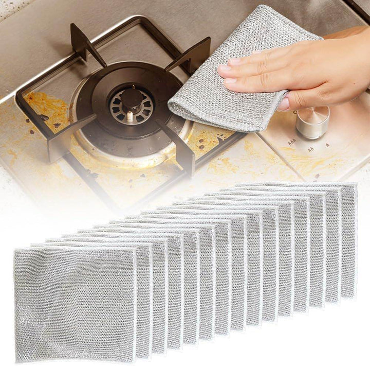 Multipurpose Wire Dishwashing Rags, 2025 New Metal Wire Dishwashing Cloths Towels Scrubs Cleans, Premium Scrubbing Wire Dishwashing Rags Non-Scratch Wire Dishcloth For Dishes, Sinks - ZEYTONCART