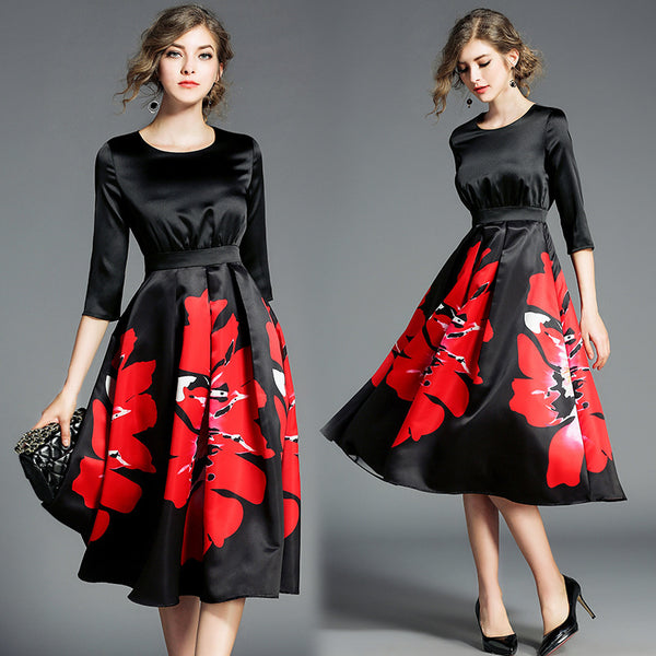 Floral temperament dress - ZEYTONCART