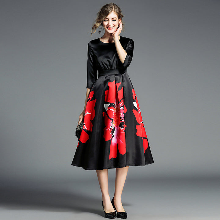 Floral temperament dress - ZEYTONCART