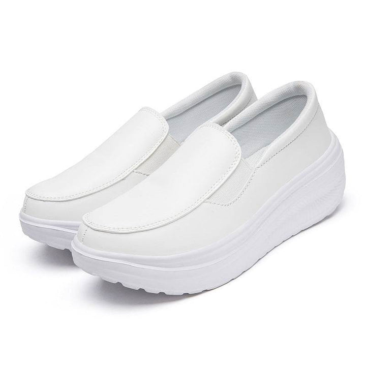 Platform Loafers Chunky Heel Flat Shoes Walking Sneakers For Women - ZEYTONCART