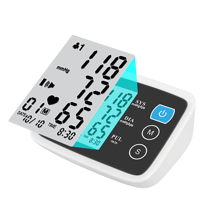 Digital Arm Blood Pressure Test Kit Cuff Sensor Monitor BP Automatic Pressure Tonometer Tensiometer Heart Rate Pulse Meter - ZEYTONCART