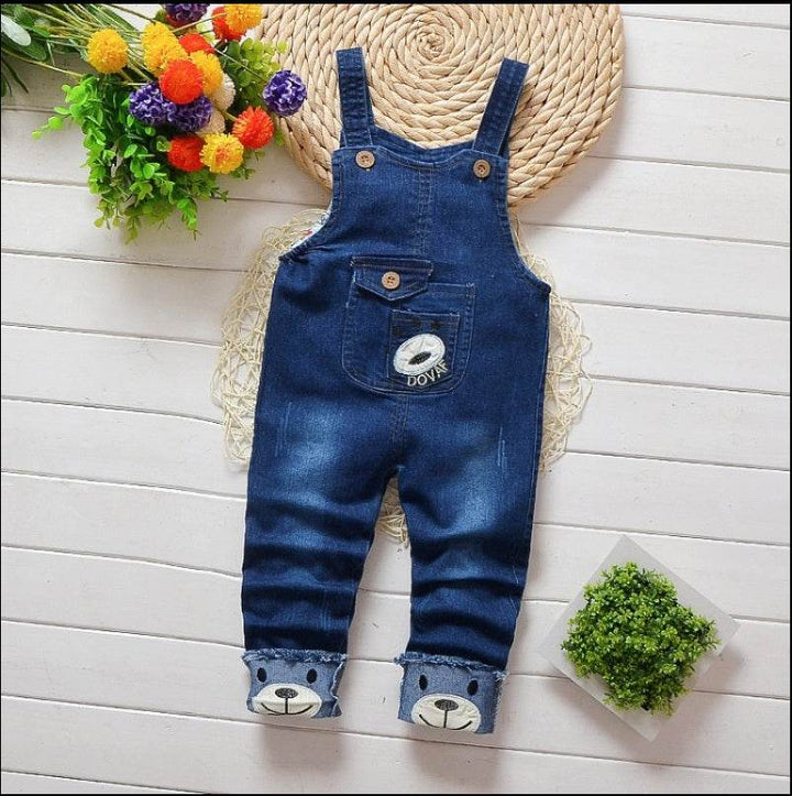 Baby Boy Denim Overalls Kids Jeans - ZEYTONCART