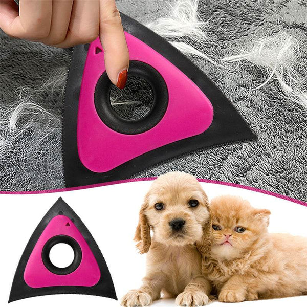Triangle Electrostatic Dog Hair Cleaner Carpet Scraper Pet Hair Cleaner Animal Hair Brush Cat Hair Remover Brush Pet Supplies - ZEYTONCART