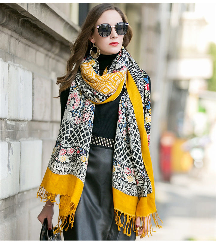 Winter Luxury Brand Plaid Cashmere Women Oversized - ZEYTONCART