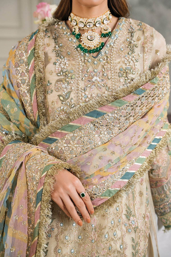 EMBROIDERED Elegant 3-Piece Ensemble in Serene Skin Tone - MASURI CH12-04 UNSTITCHED - ZEYTONCART