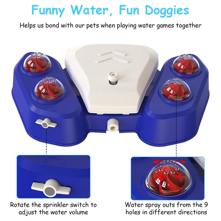 Blue-Yellow Color Options -- 1Pc Dog Water Fountain Multifunctional Automatic Pet Water Dispenser Outdoor Step-on Activated Sprinkler For Drinking Shower Fun - ZEYTONCART