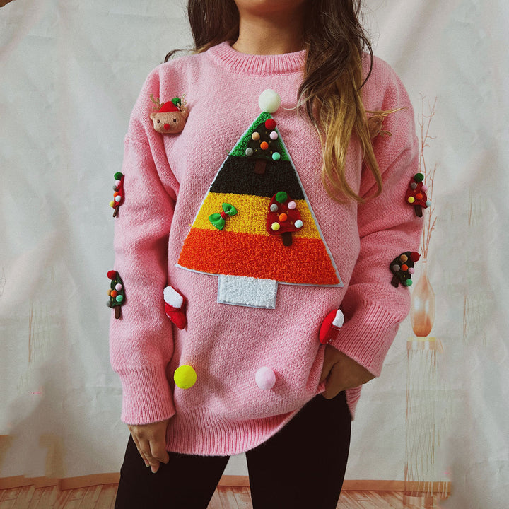 Autumn And Winter Long Sleeve Idle Style Round Neck Pullover Sweater - ZEYTONCART