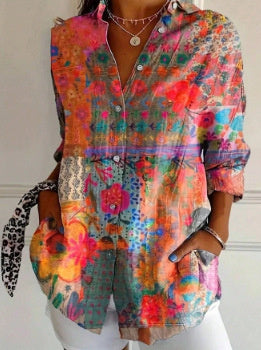 Trendy Long-sleeve Printed Pattern Printed 3D Shirt - ZEYTONCART