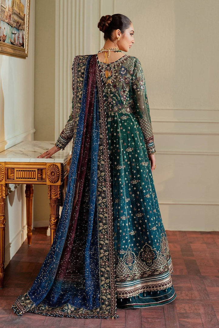 Luxurious 3-Piece Chiffon Ensemble – Chunri Elegance with Heirloom Craftsmanship EMBROIDERED CHIFFON CH13-03 UNSTITCHED - ZEYTONCART