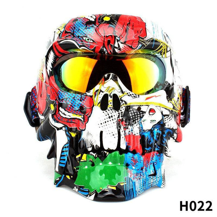 Face Mask Motorcycle Windproof Mask Skull Glasses Male - ZEYTONCART