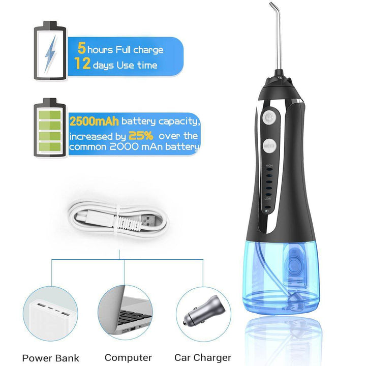 AG Portable Oral Irrigator Usb Rechargeable Water Flosser De - ZEYTONCART