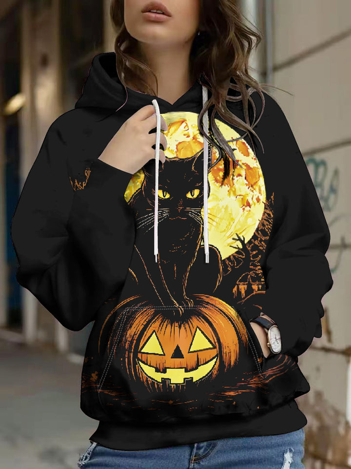Autumn And Winter Halloween Digital Printed Hoodie - ZEYTONCART