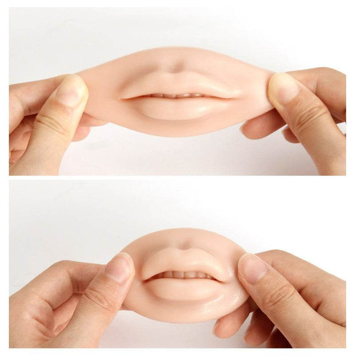 Tattoo Embroidery Practice Leather Lip Full Lips Pieces Three-dimensional Silicone Simulation Semi-permanent Novice Grain Lip Floating Lip Solid Mold - ZEYTONCART