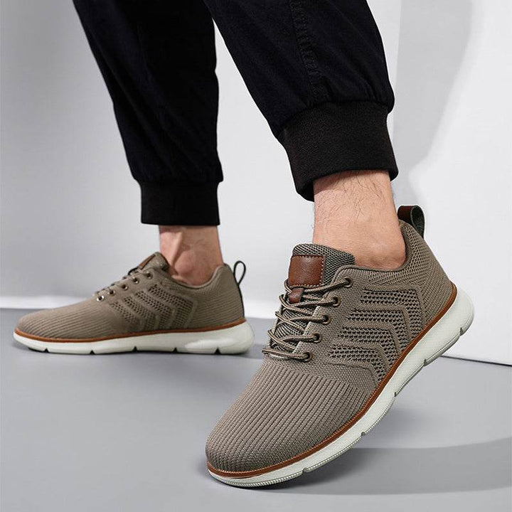 Fashion Lace-up Mesh Sneakers Casual  Flying Woven Walking Sports Shoes For Men - ZEYTONCART