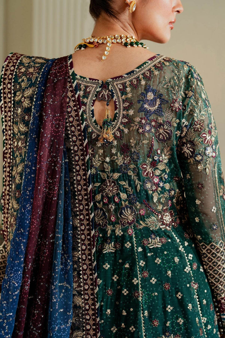 Luxurious 3-Piece Chiffon Ensemble – Chunri Elegance with Heirloom Craftsmanship EMBROIDERED CHIFFON CH13-03 UNSTITCHED - ZEYTONCART